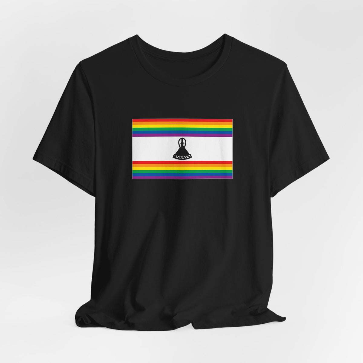 Lesotho Rainbow Pride Flag T-shirt, Several Color Options