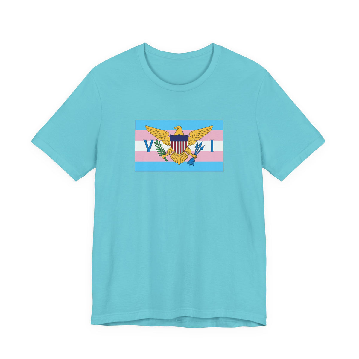 U.S. Virgin Islands Transgender Pride Flag T-shirt, Several Color Options