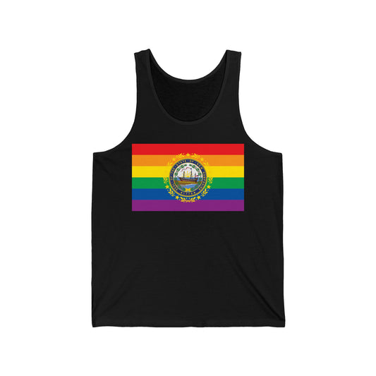 New Hampshire Rainbow Pride Flag Jersey Tank