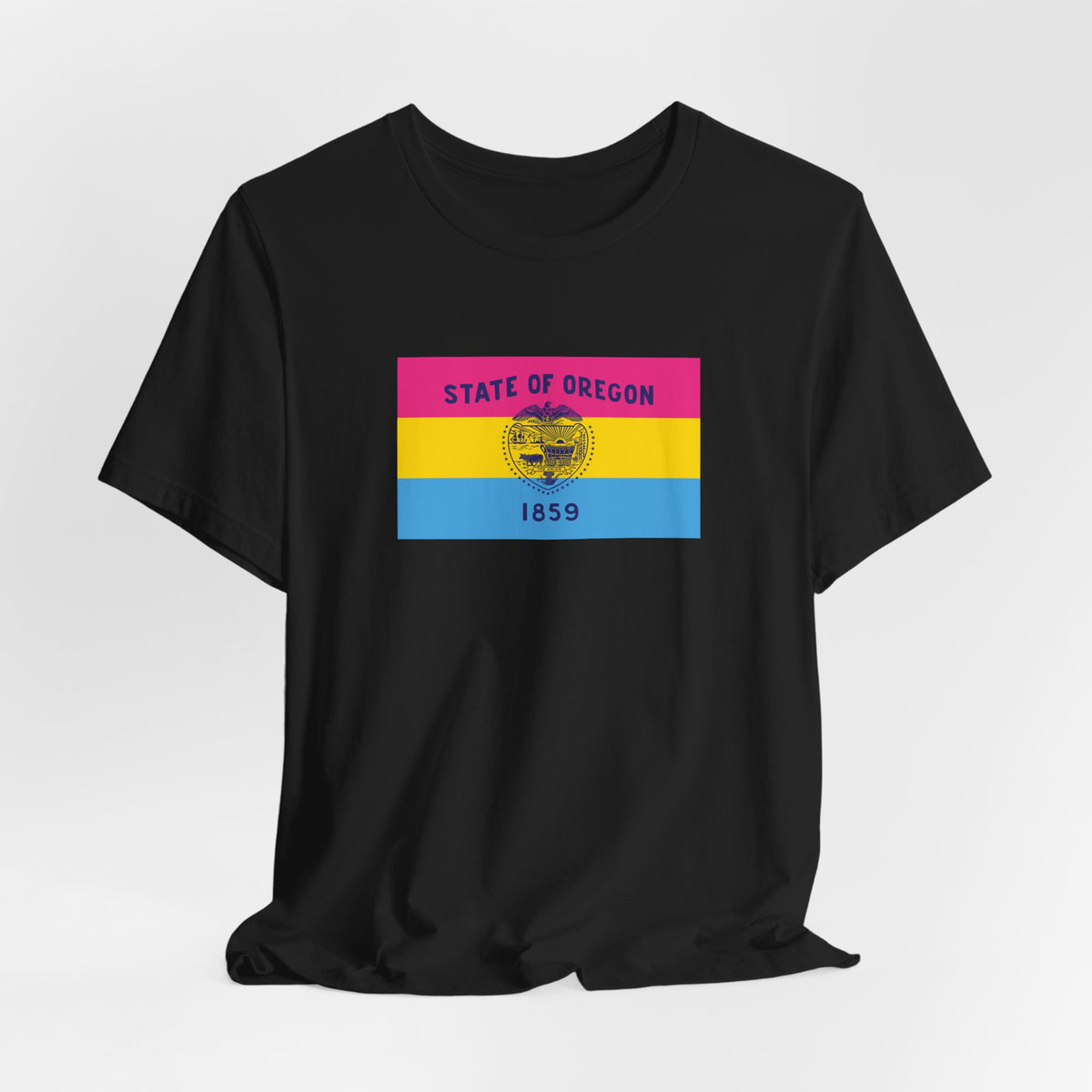 Oregon Pansexual Pride Flag T-shirt, Several Color Options