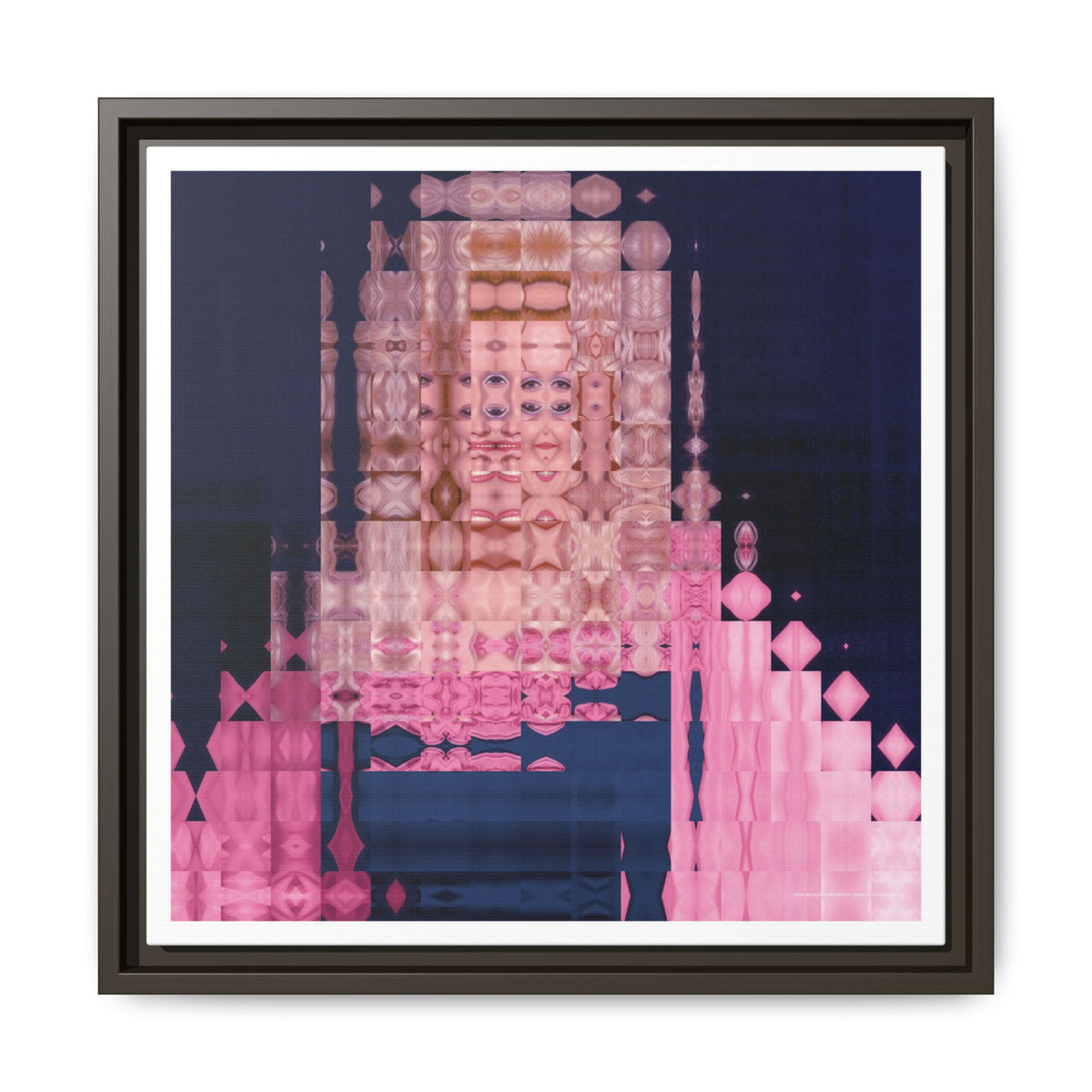Iconic Big Blonde Wig Energy: Queen of Country Abstract Portrait Collage Art, Matte Canvas, Framed (Multi-color options)