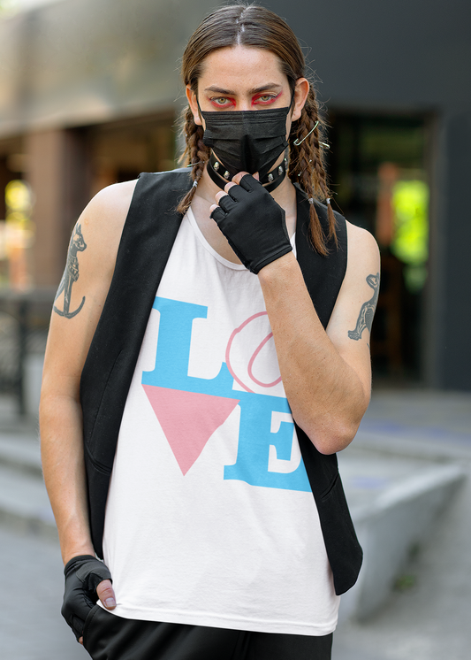 LOVE Trans Pride Tank Top — Trans Visibility & Affirmation Statement