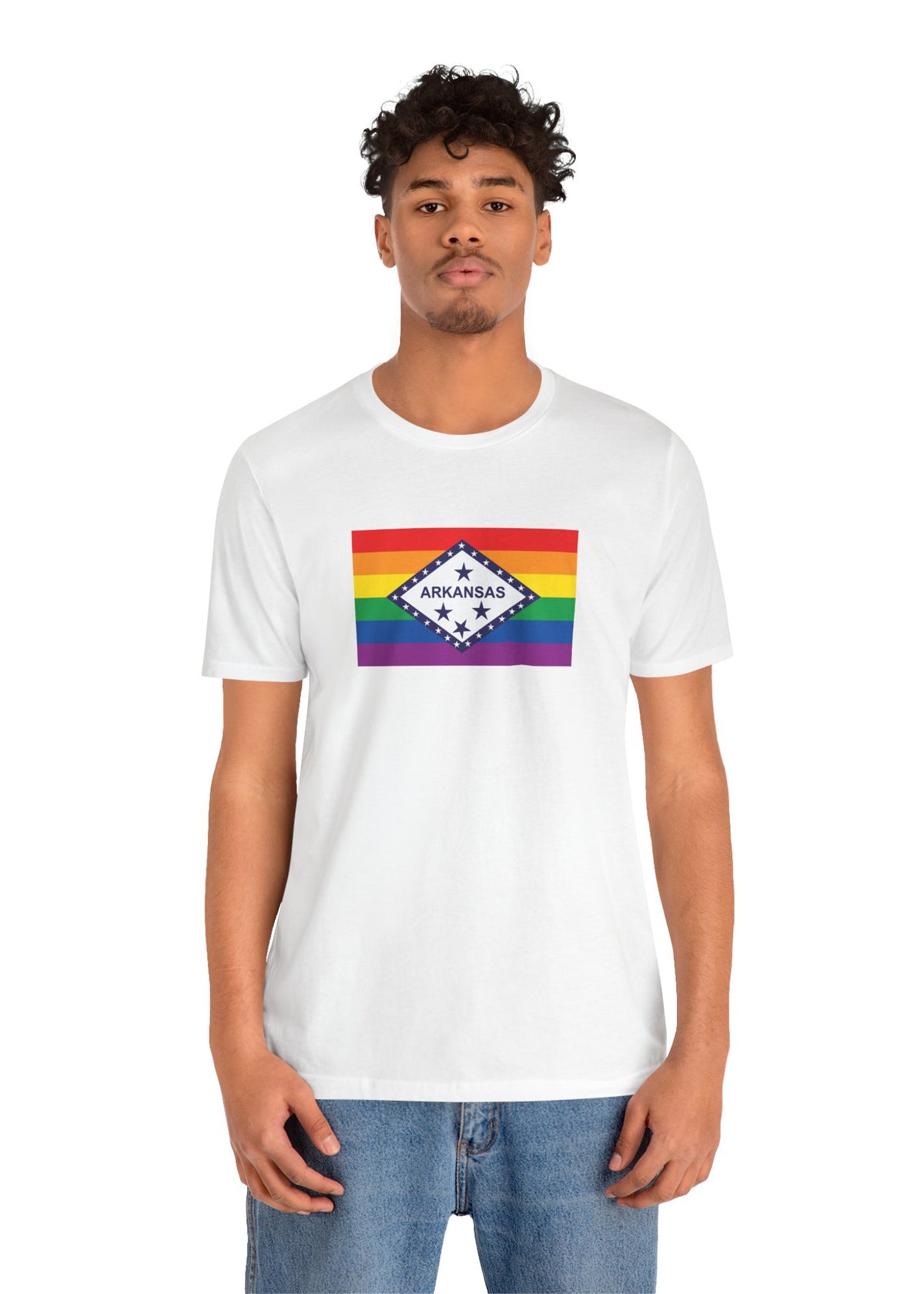 Arkansas Rainbow Pride Flag T-shirt, Several Color Options