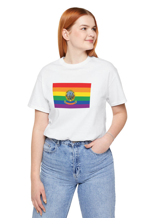 Idaho Rainbow Pride Flag T-shirt, Several Color Options