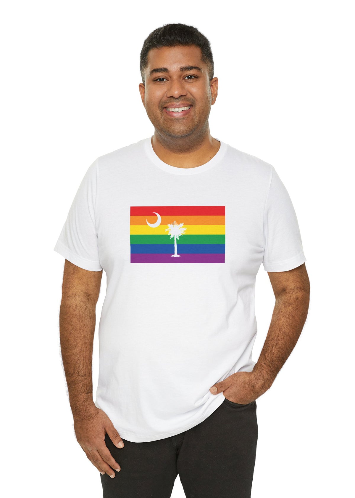South Carolina Rainbow Pride Flag T-shirt, Several Color Options