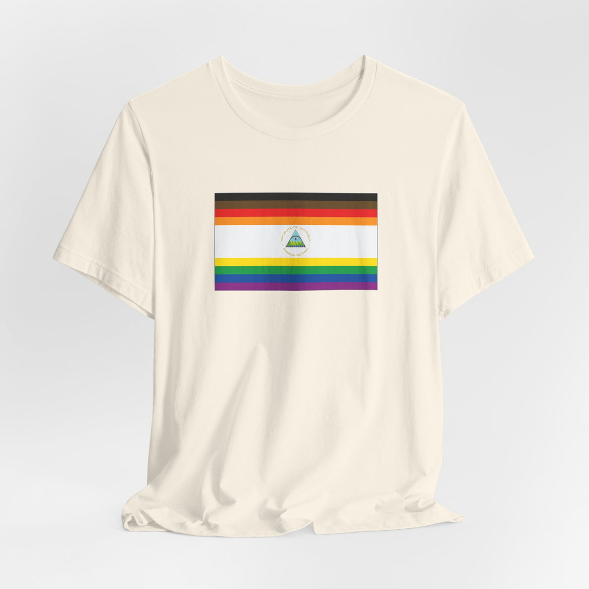 Nicaragua Rainbow Pride Flag T-shirt, Several Color Options