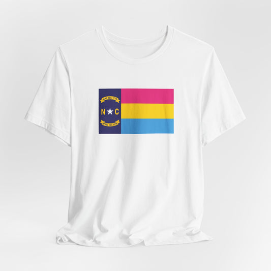 North Carolina Pansexual Pride Flag T-shirt, Several Color Options