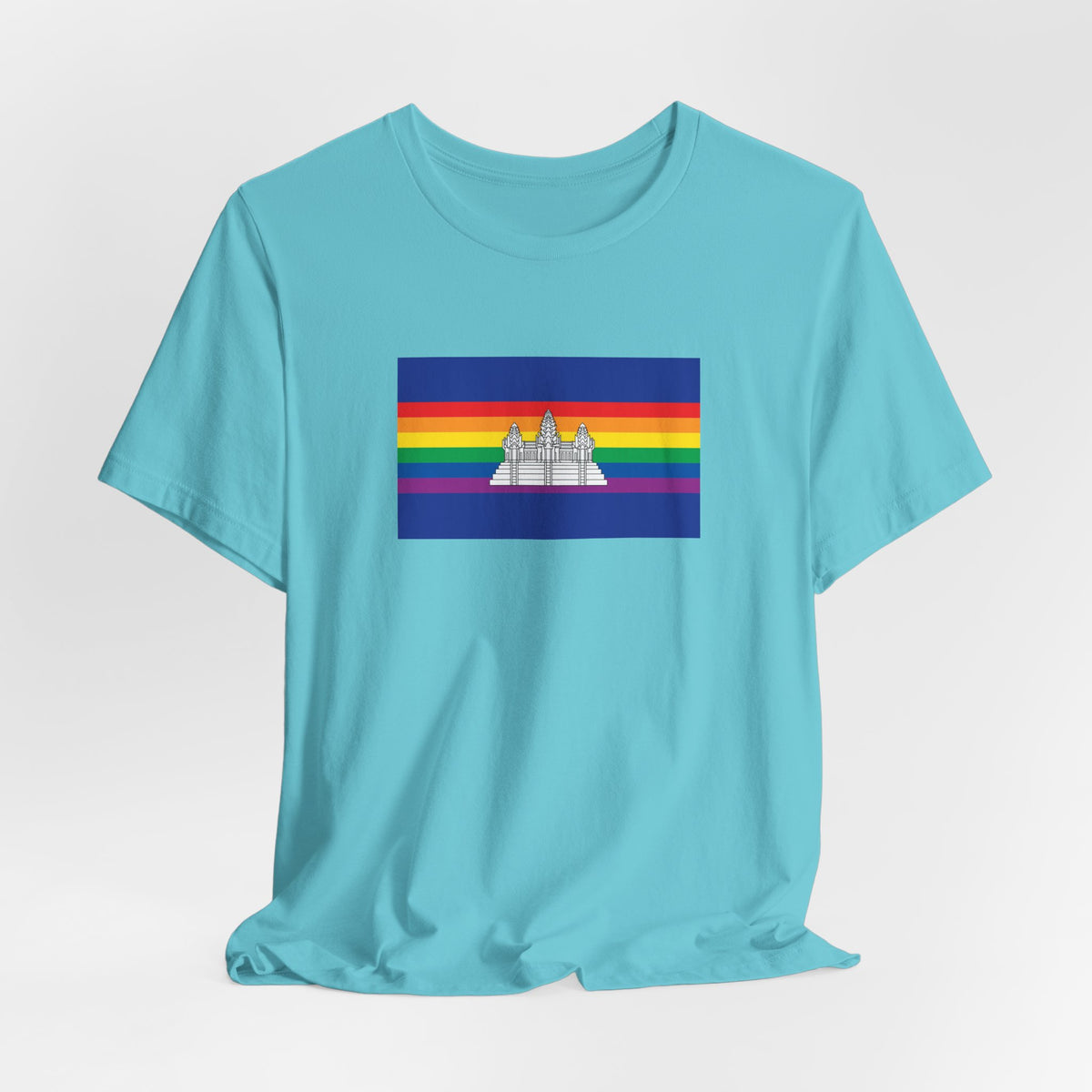 Cambodia Rainbow Pride Flag T-shirt, Several Color Options