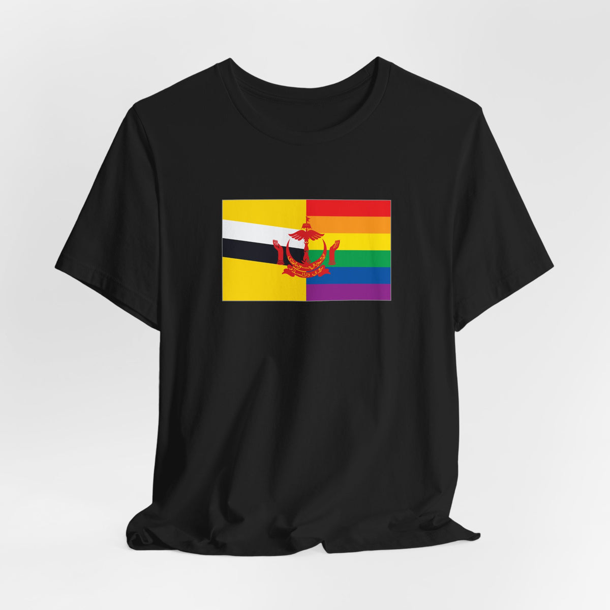 Brunei Rainbow Pride Flag T-shirt, Several Color Options