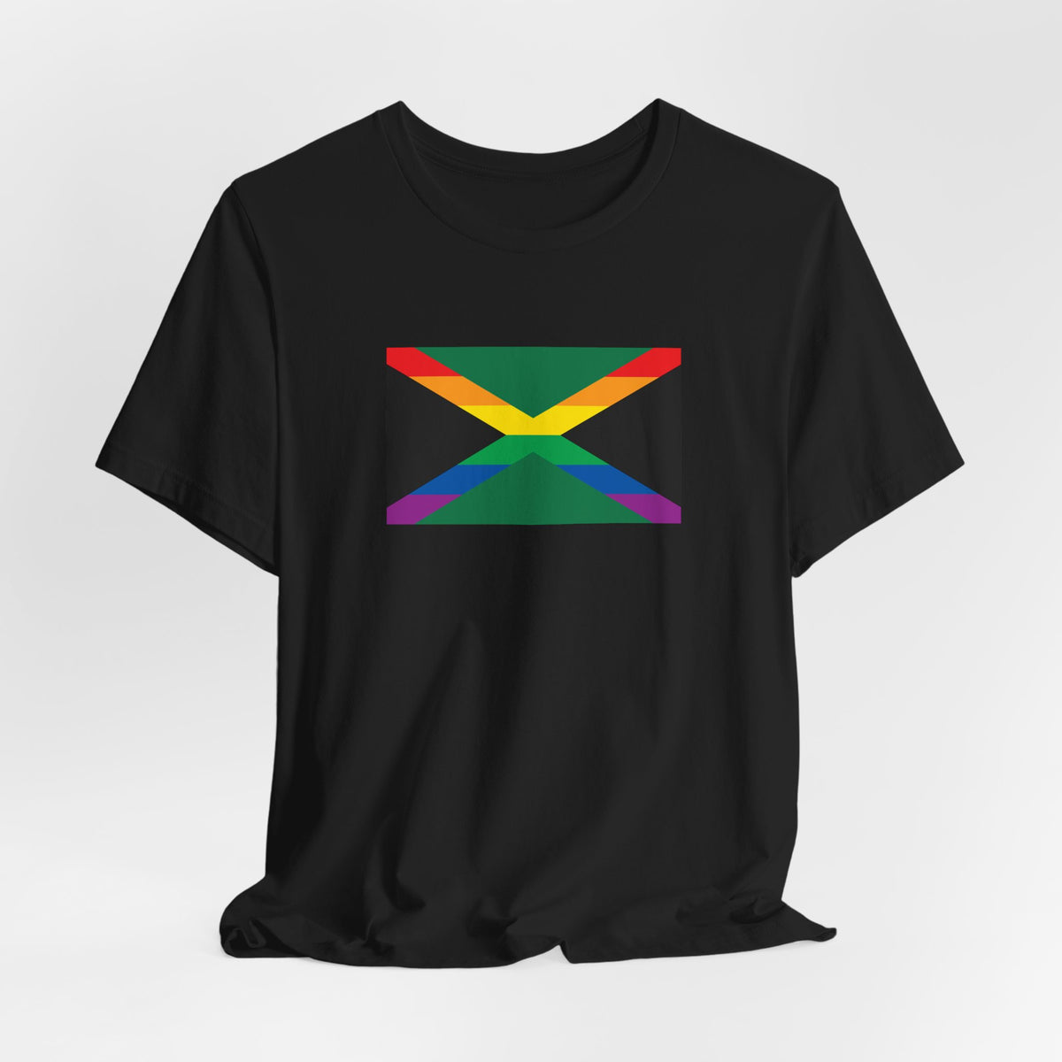 Jamaica Rainbow Pride Flag T-shirt, Several Color Options