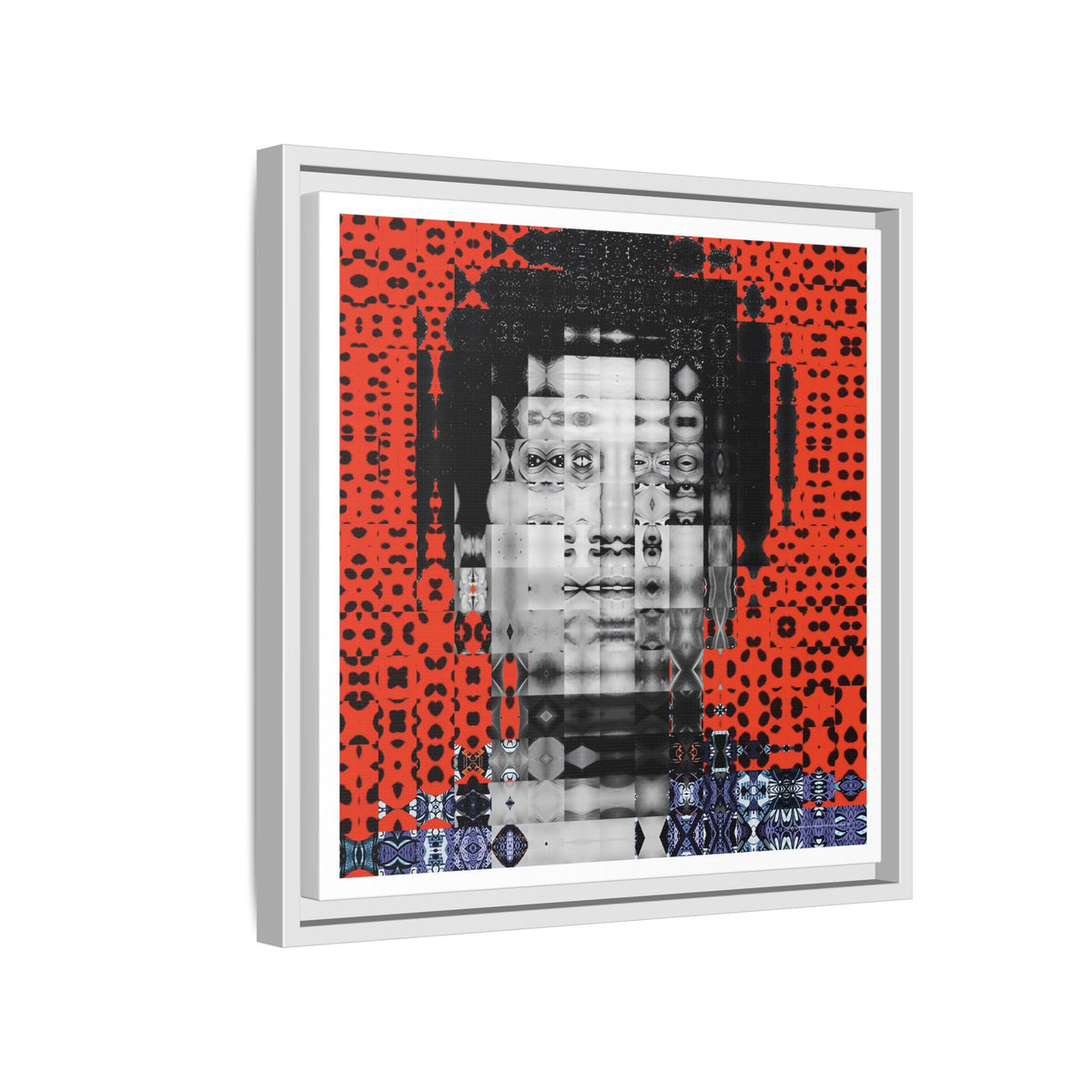Iconic Foundational Feminist icon Audre Lorde Abstract Portrait Collage Art, Matte Canvas, Framed (Multi-color options)