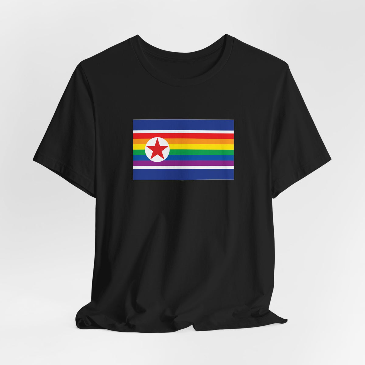 North Korea Rainbow Pride Flag T-shirt, Several Color Options