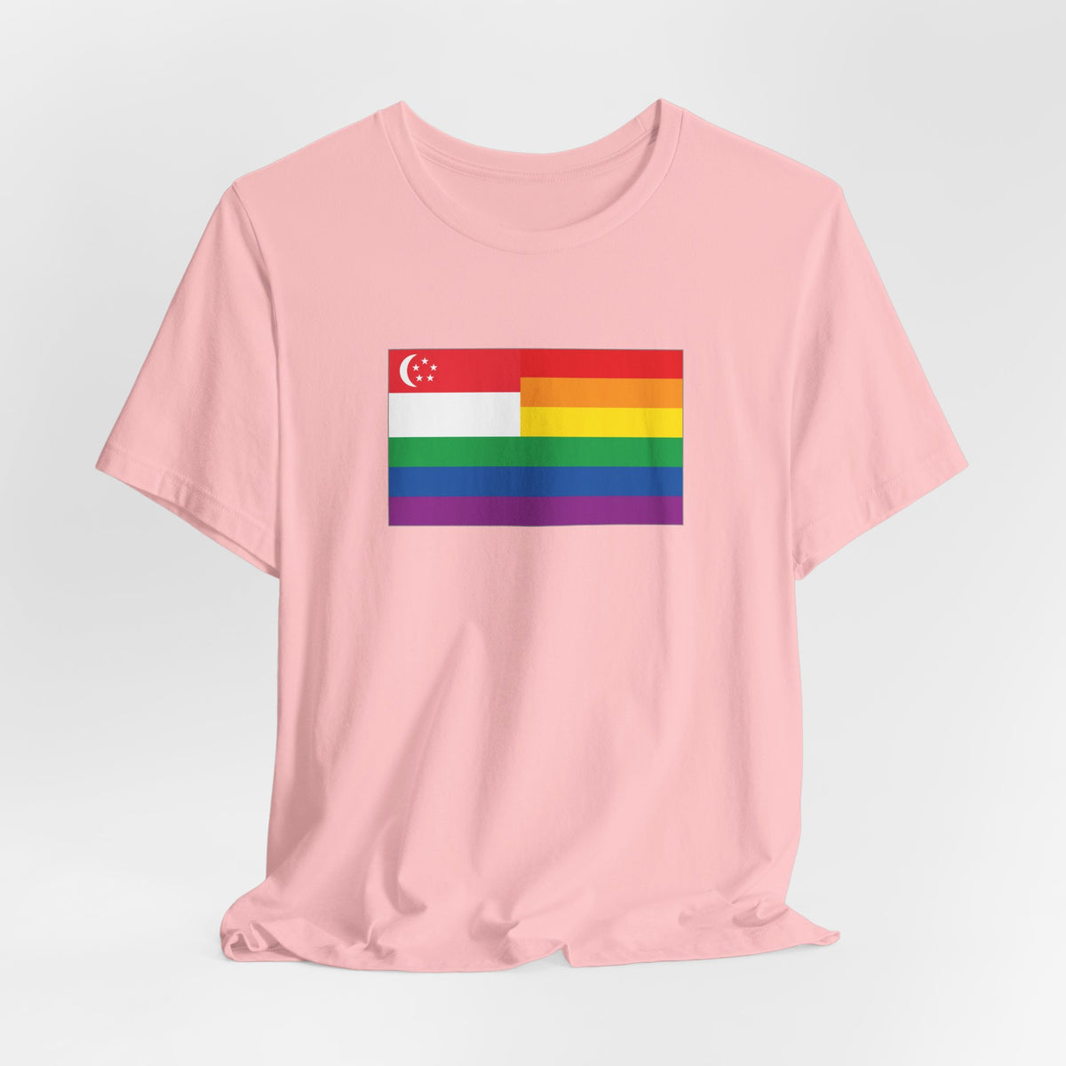 Singapore City Rainbow Pride Flag T-shirt, Several Color Options