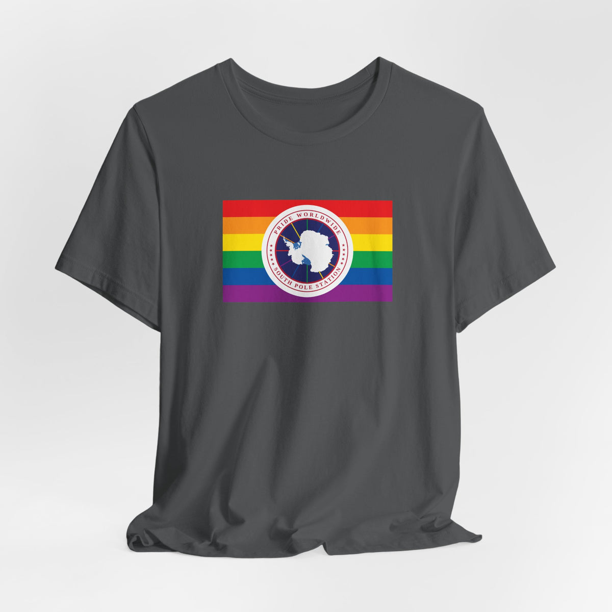South Pole Station, Antarctica Rainbow Pride Flag T-shirt, Several Color Options