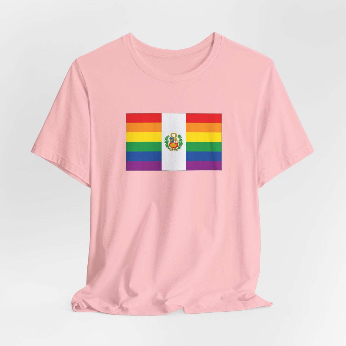 Peru Rainbow Pride Flag T-shirt, Several Color Options