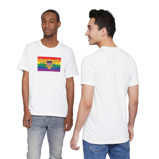 U.S. Virgin Islands Rainbow Pride Flag T-shirt, Several Color Options
