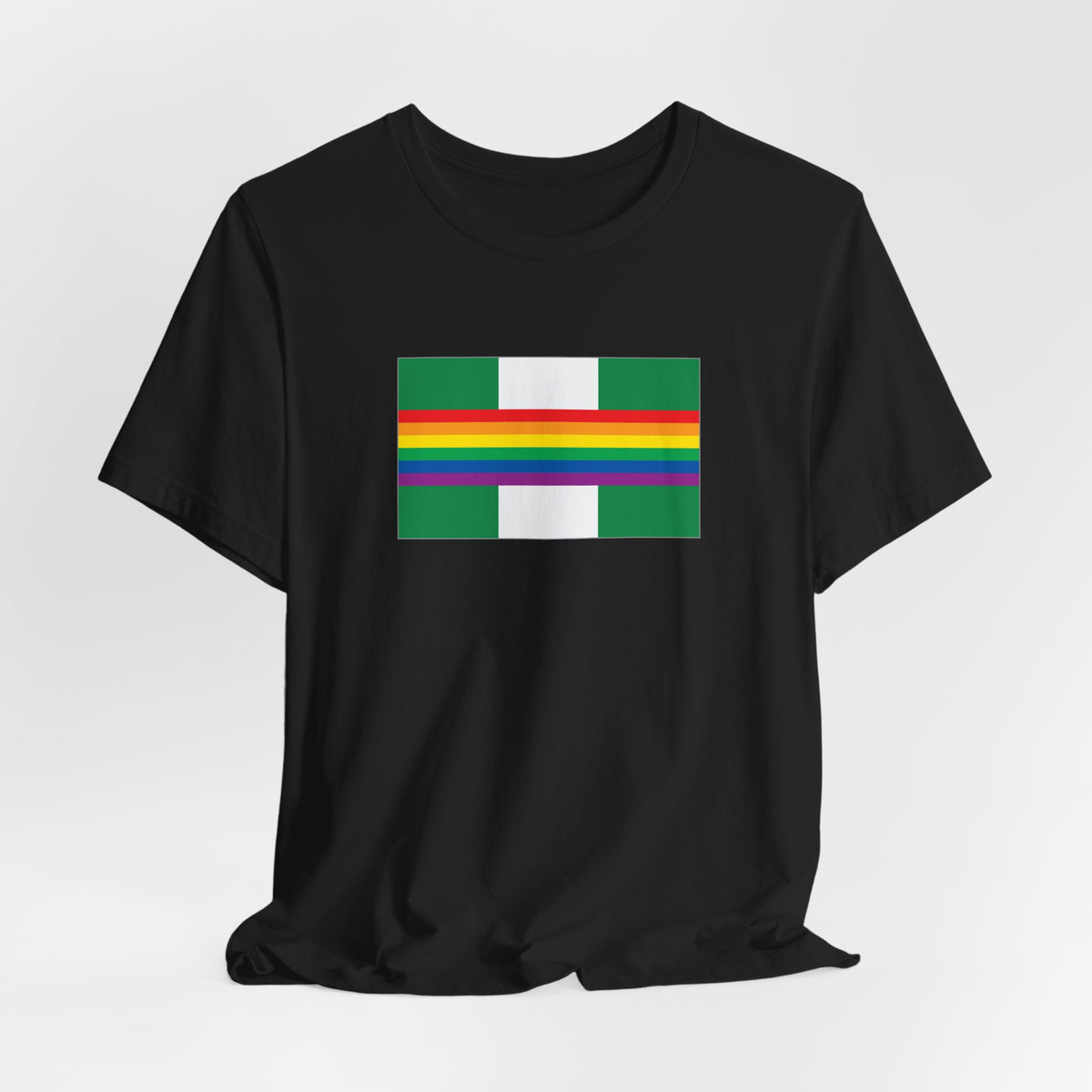 Nigeria Rainbow Pride Flag T-shirt, Several Color Options