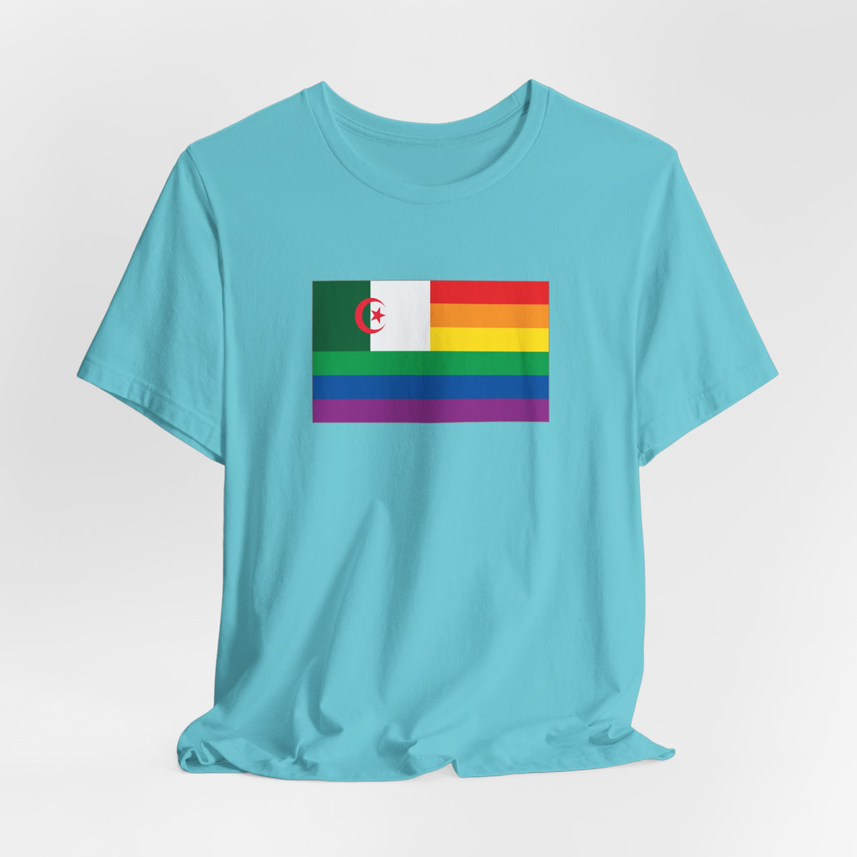 Algeria Rainbow Pride Flag T-shirt, Several Color Options