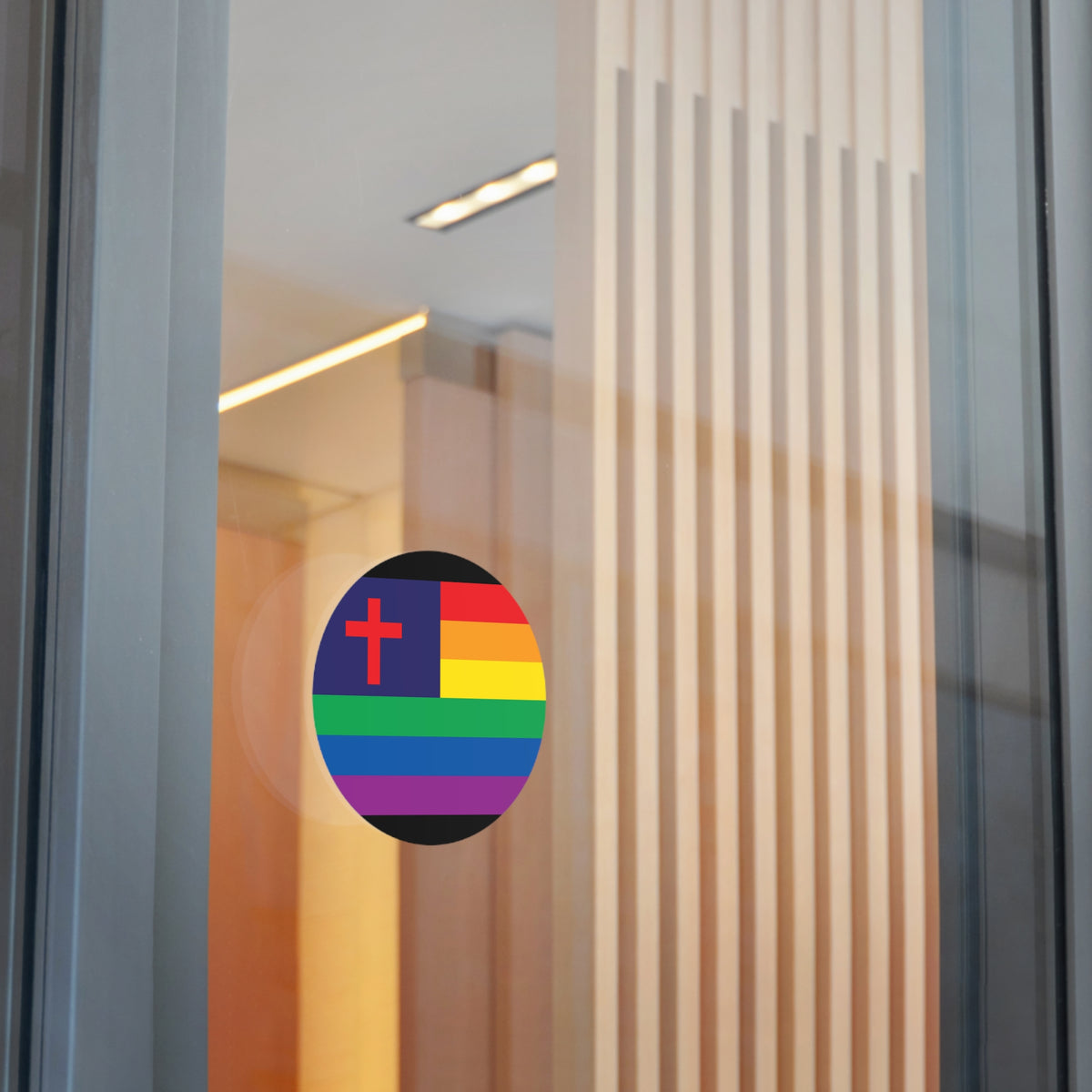 Christian Queer Pride Flag Vinyl Sticker