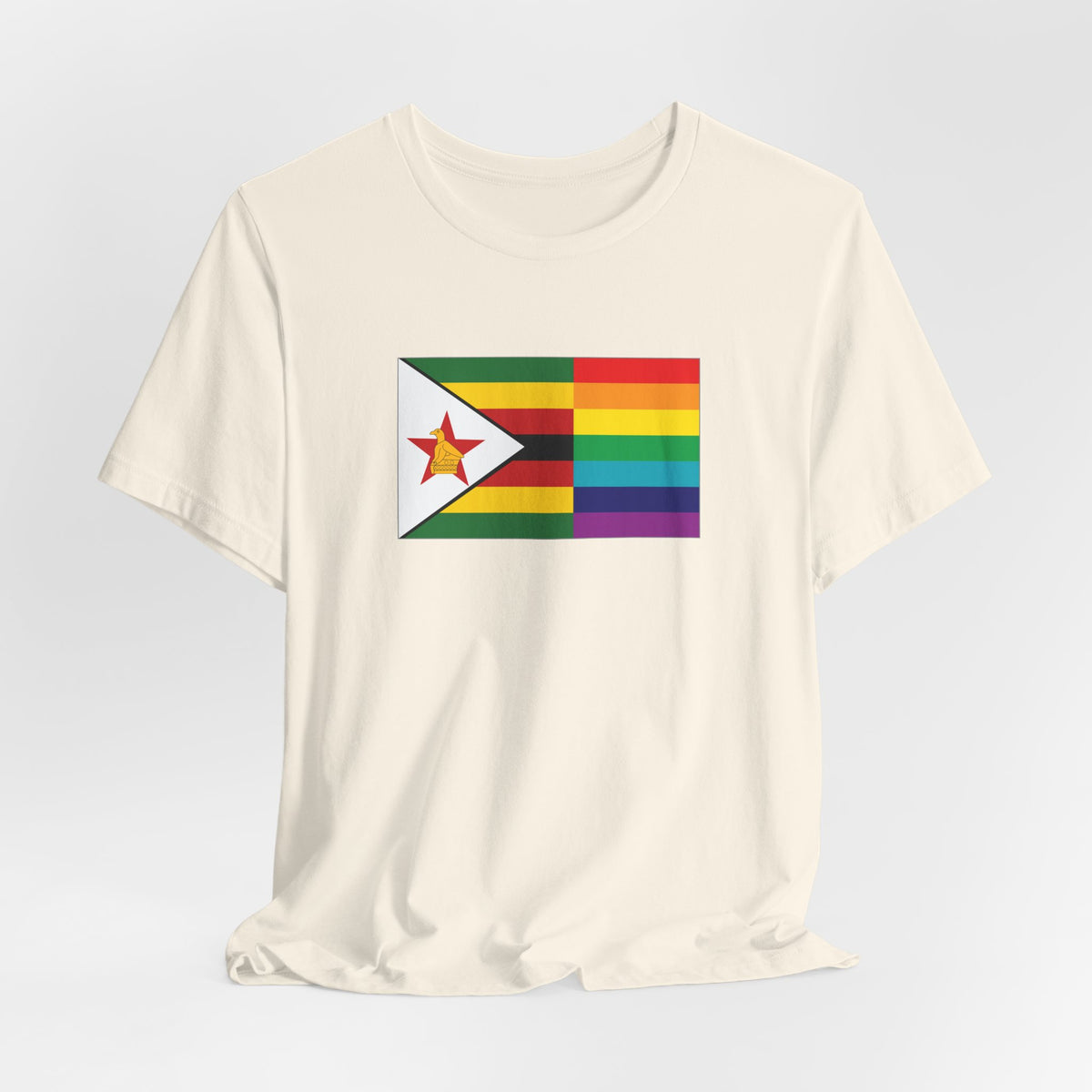 Zimbabwe Rainbow Pride Flag T-shirt, Several Color Options