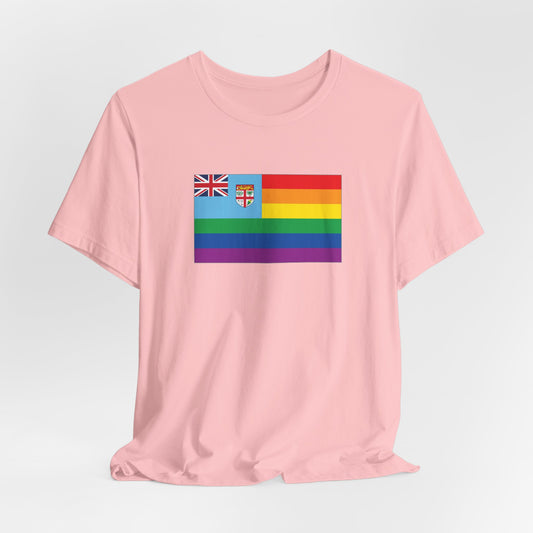 Fiji Rainbow Pride Flag T-shirt, Several Color Options