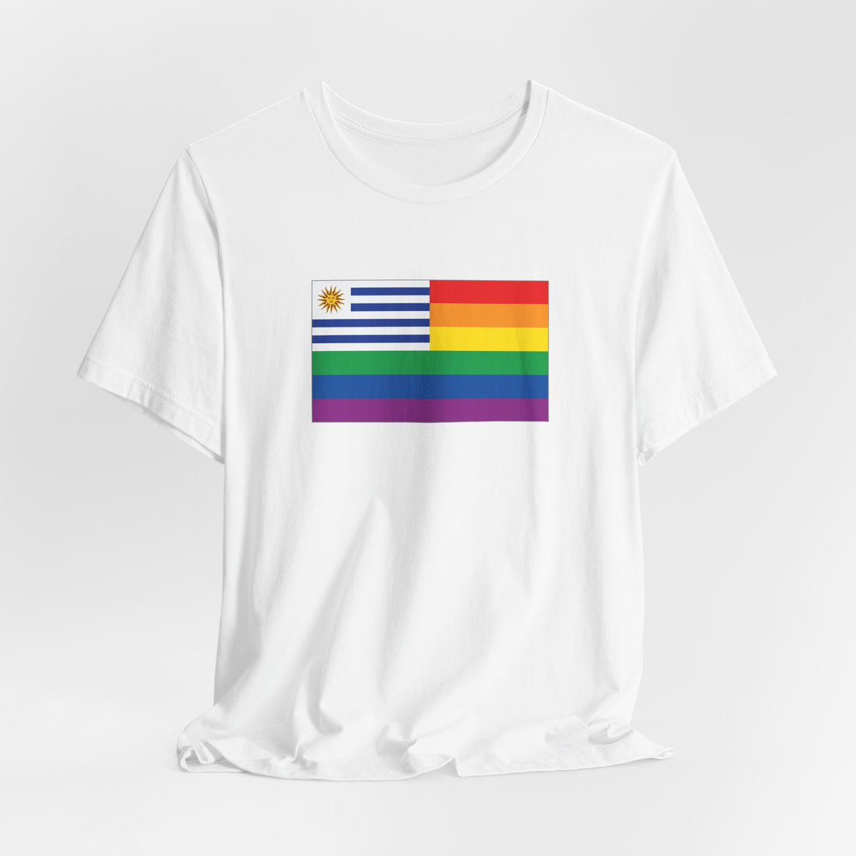Uruguay Rainbow Pride Flag T-shirt, Several Color Options