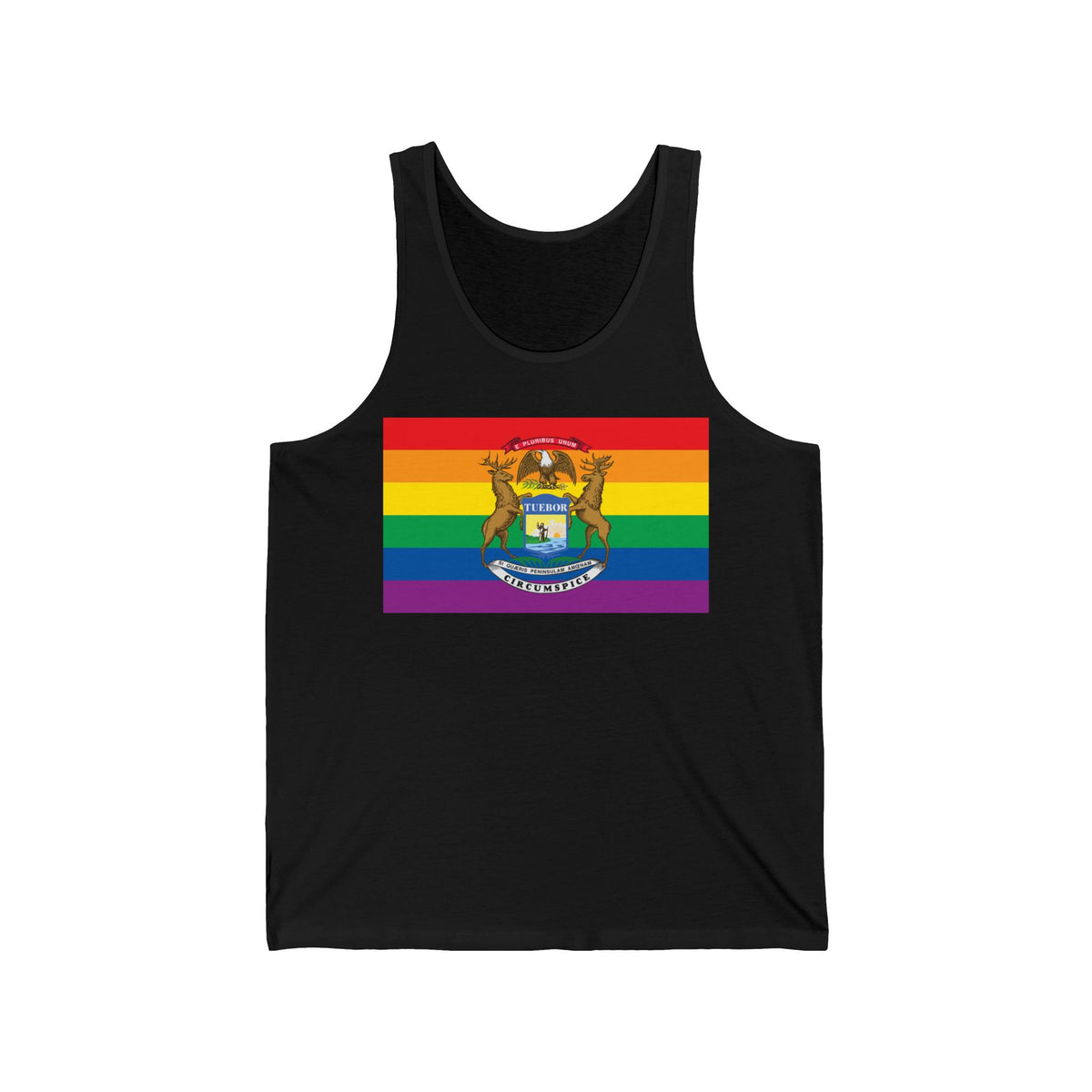 Michigan Rainbow Pride Flag Jersey Tank
