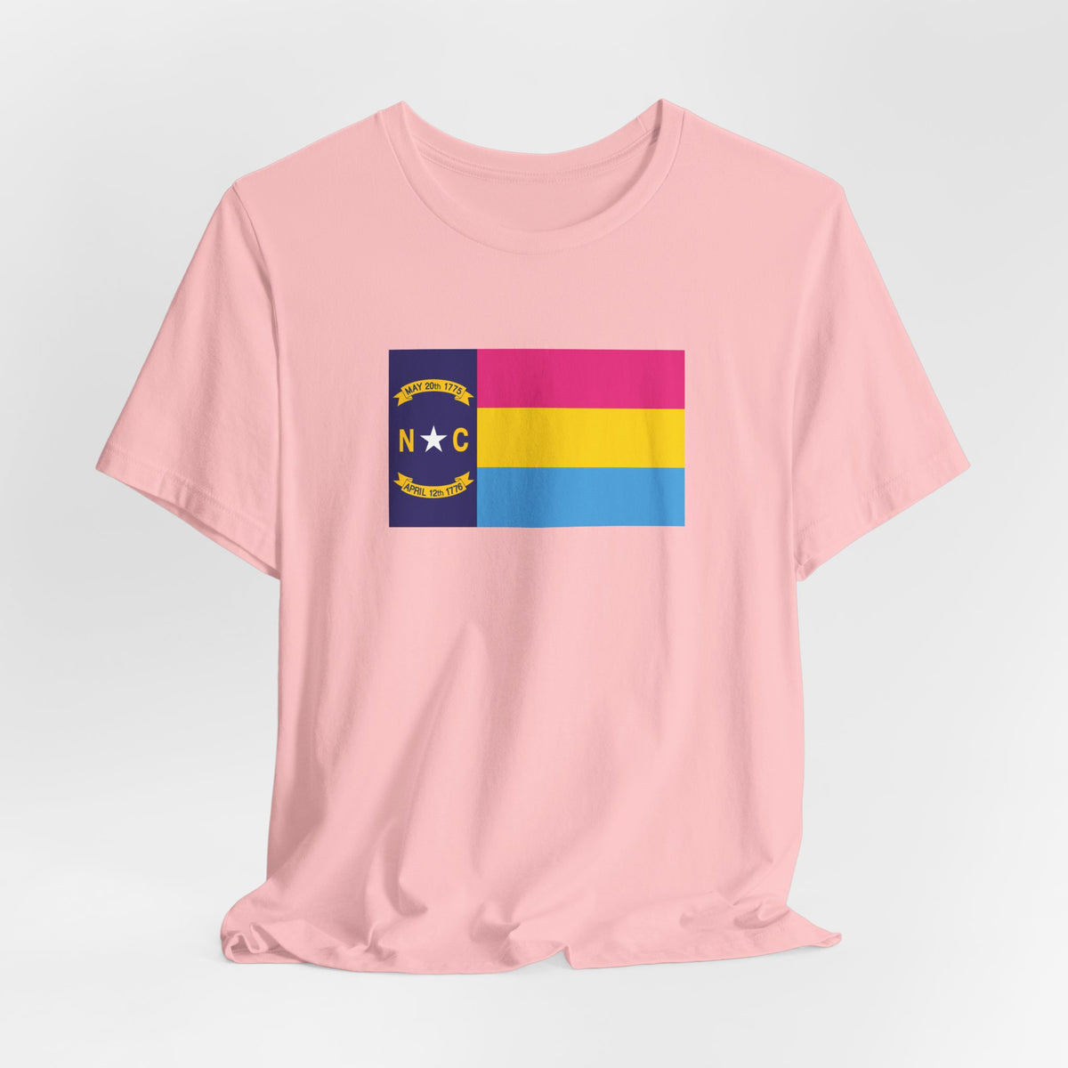 North Carolina Pansexual Pride Flag T-shirt, Several Color Options