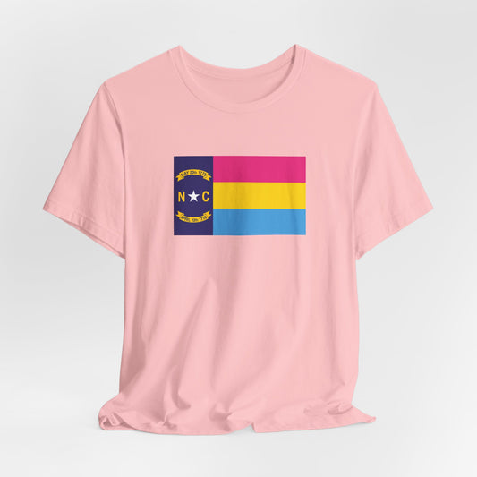 North Carolina Pansexual Pride Flag T-shirt, Several Color Options