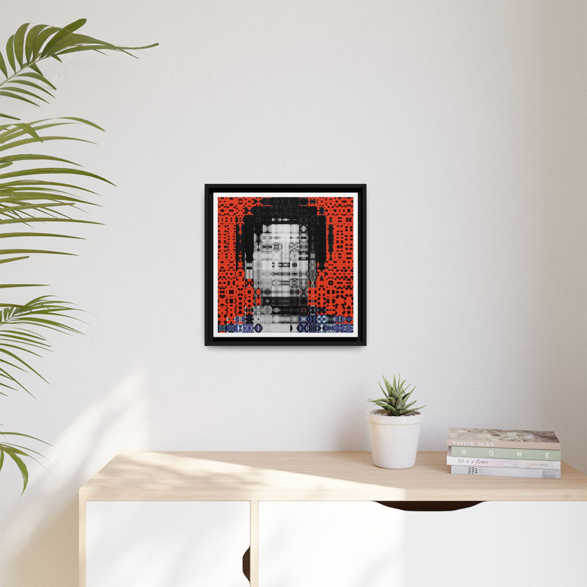 Iconic Foundational Feminist icon Audre Lorde Abstract Portrait Collage Art, Matte Canvas, Framed (Multi-color options)