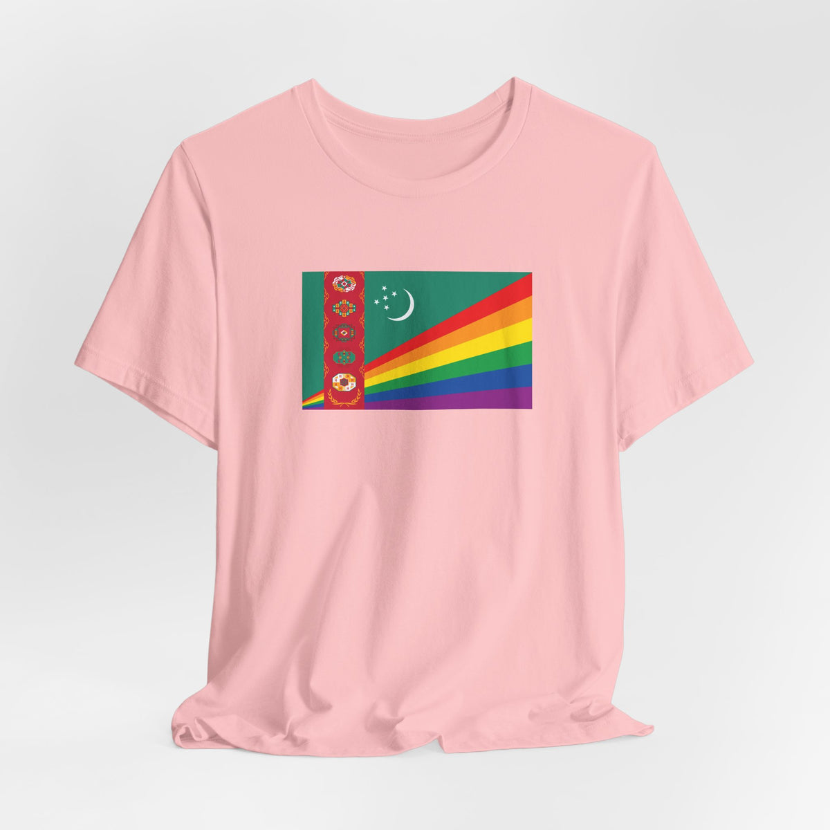 Turkmenistan Rainbow Pride Flag T-shirt, Several Color Options