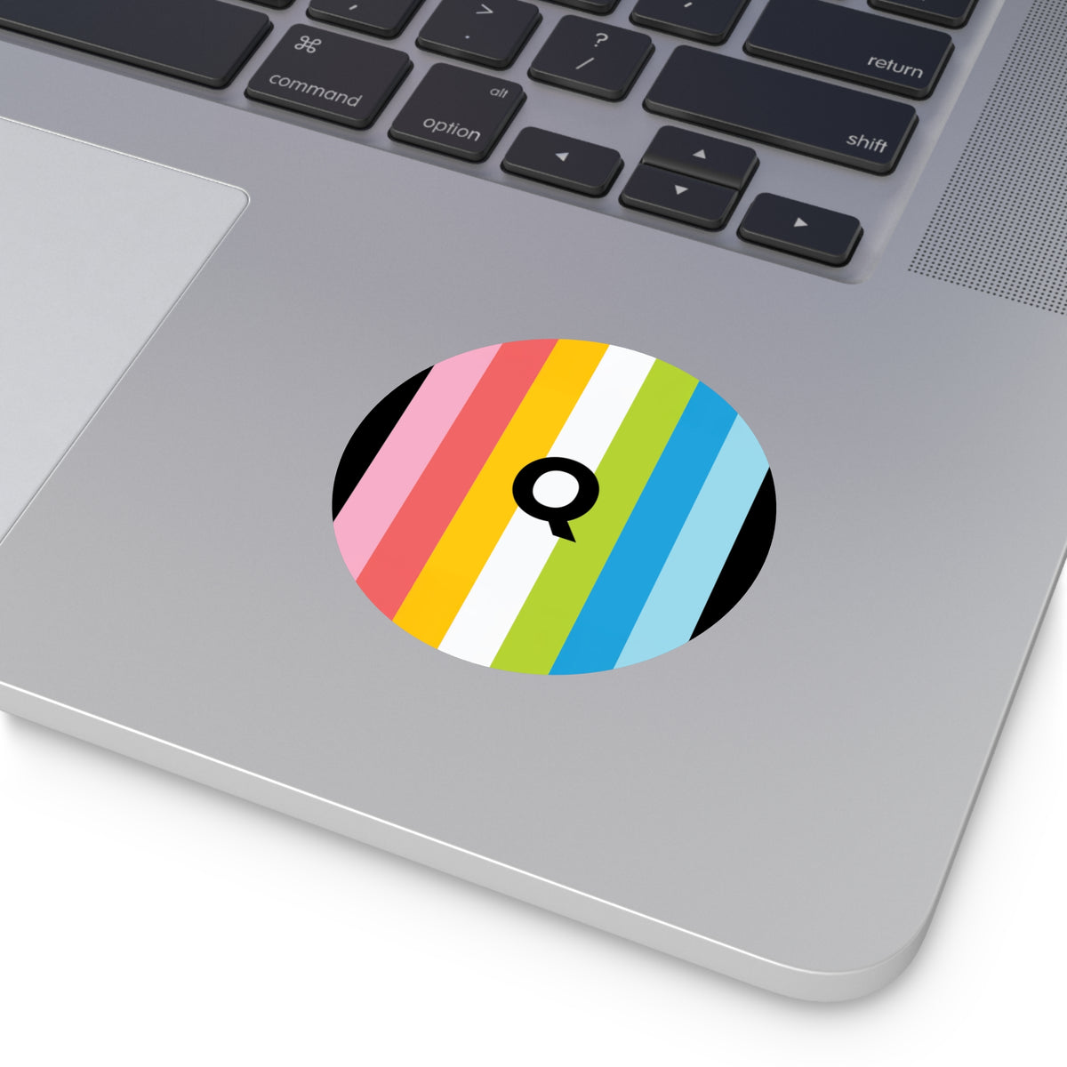 "Q" Queer Pride Flag Vinyl Sticker