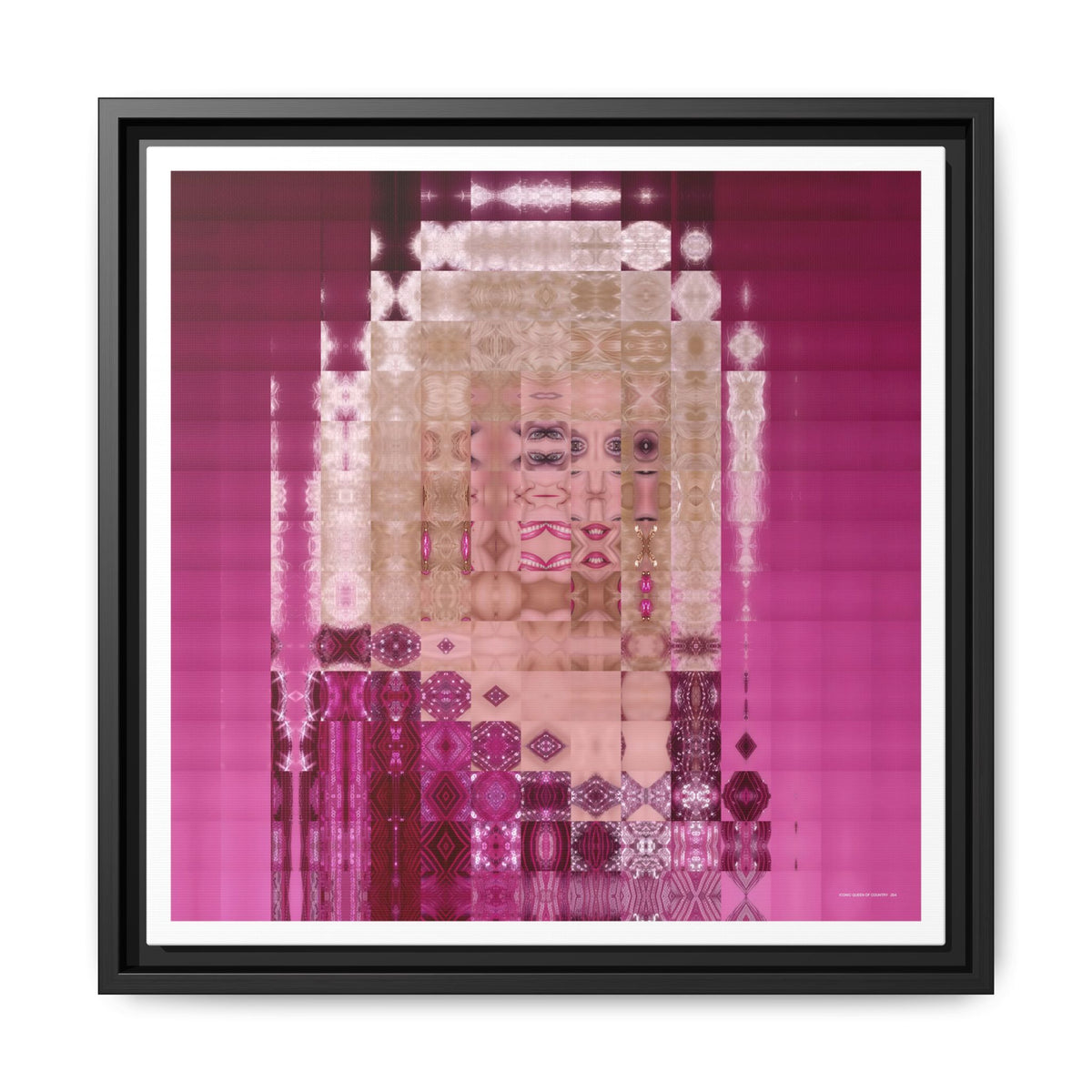 Iconic Queen of Country IV, Dolly Abstract Portrait Collage Art, Matte Canvas, Framed (Multi-color options)