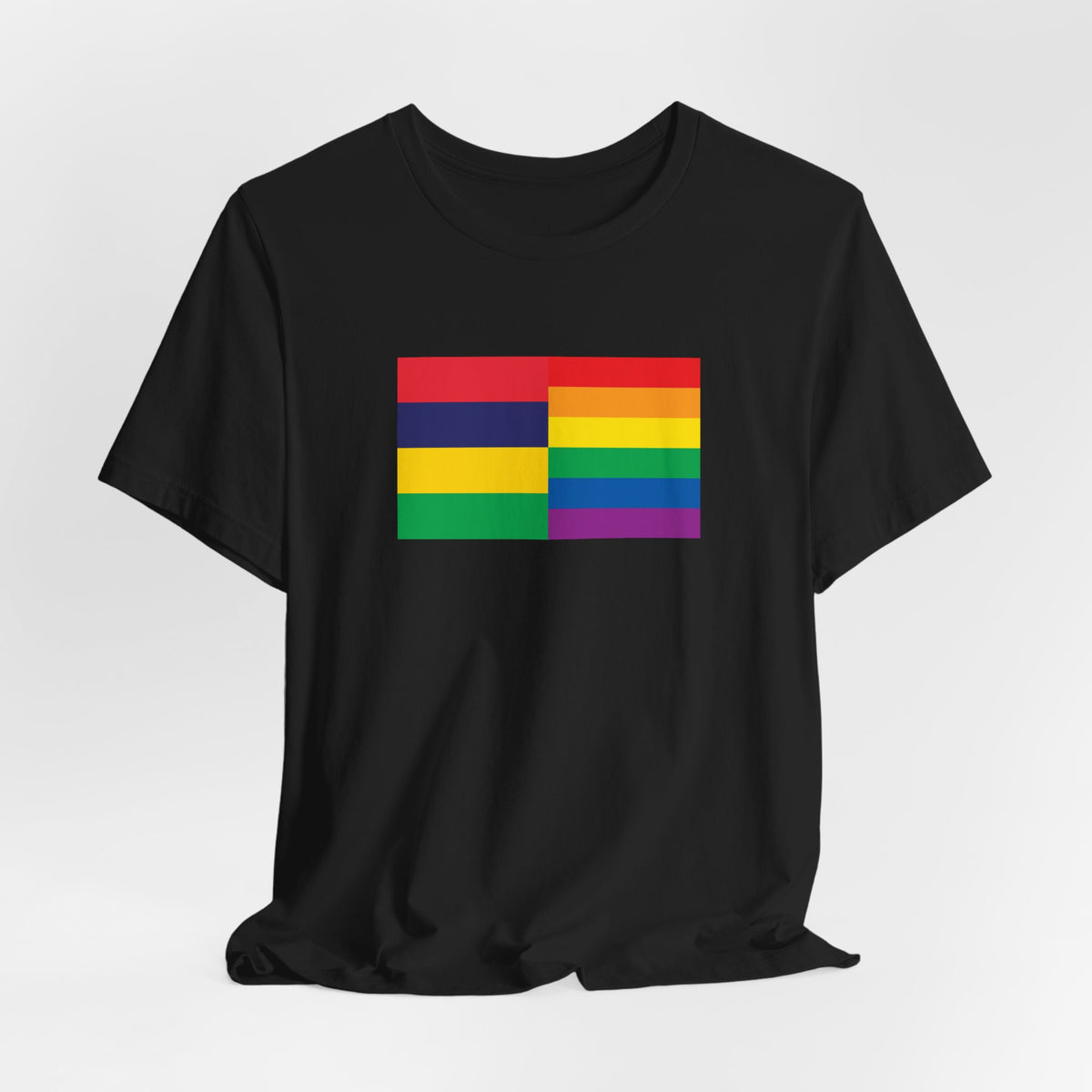 Mauritius Rainbow Pride Flag T-shirt, Several Color Options