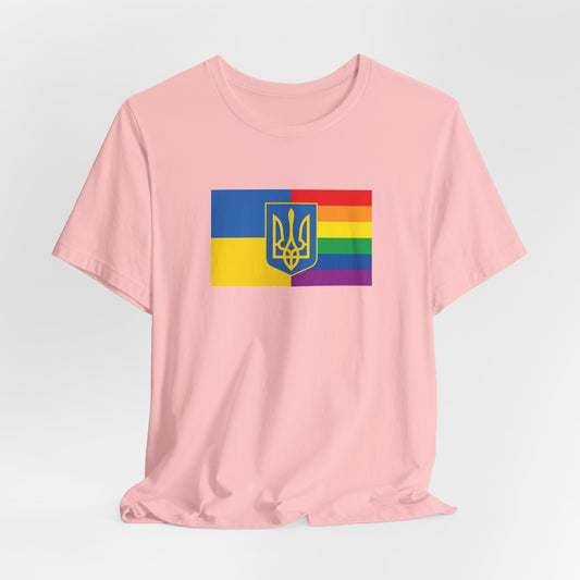 Ukraine Rainbow Pride Flag T-shirt, Several Color Options