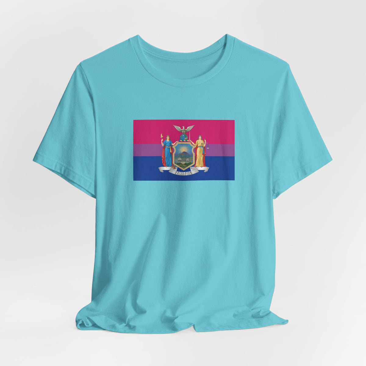 New York Bisexual Pride Flag T-shirt, Several Color Options