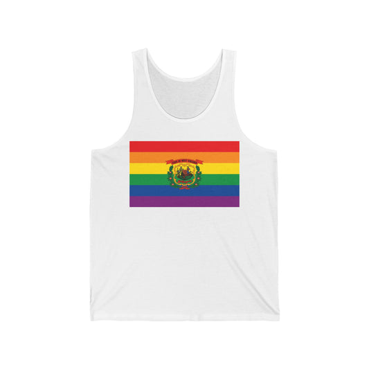 West Virginia Rainbow Pride Flag Jersey Tank