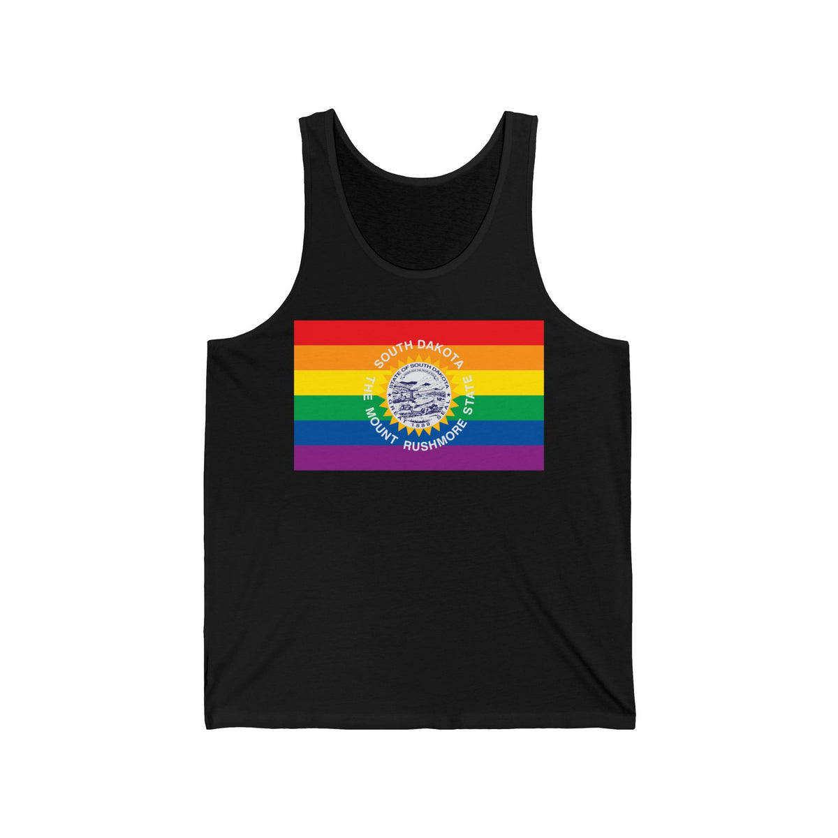 South Dakota Rainbow Pride Flag Jersey Tank
