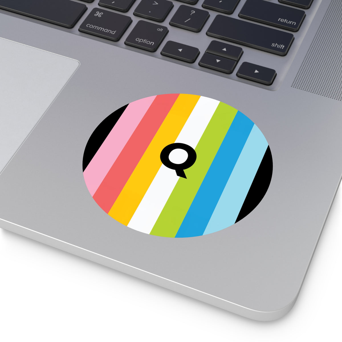 "Q" Queer Pride Flag Vinyl Sticker