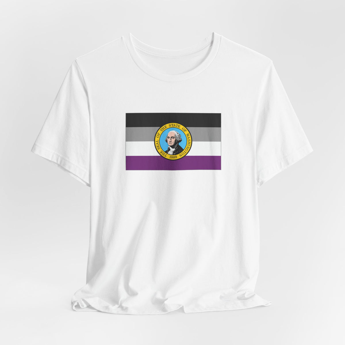 Washington Asexual Pride Flag T-shirt, Several Color Options