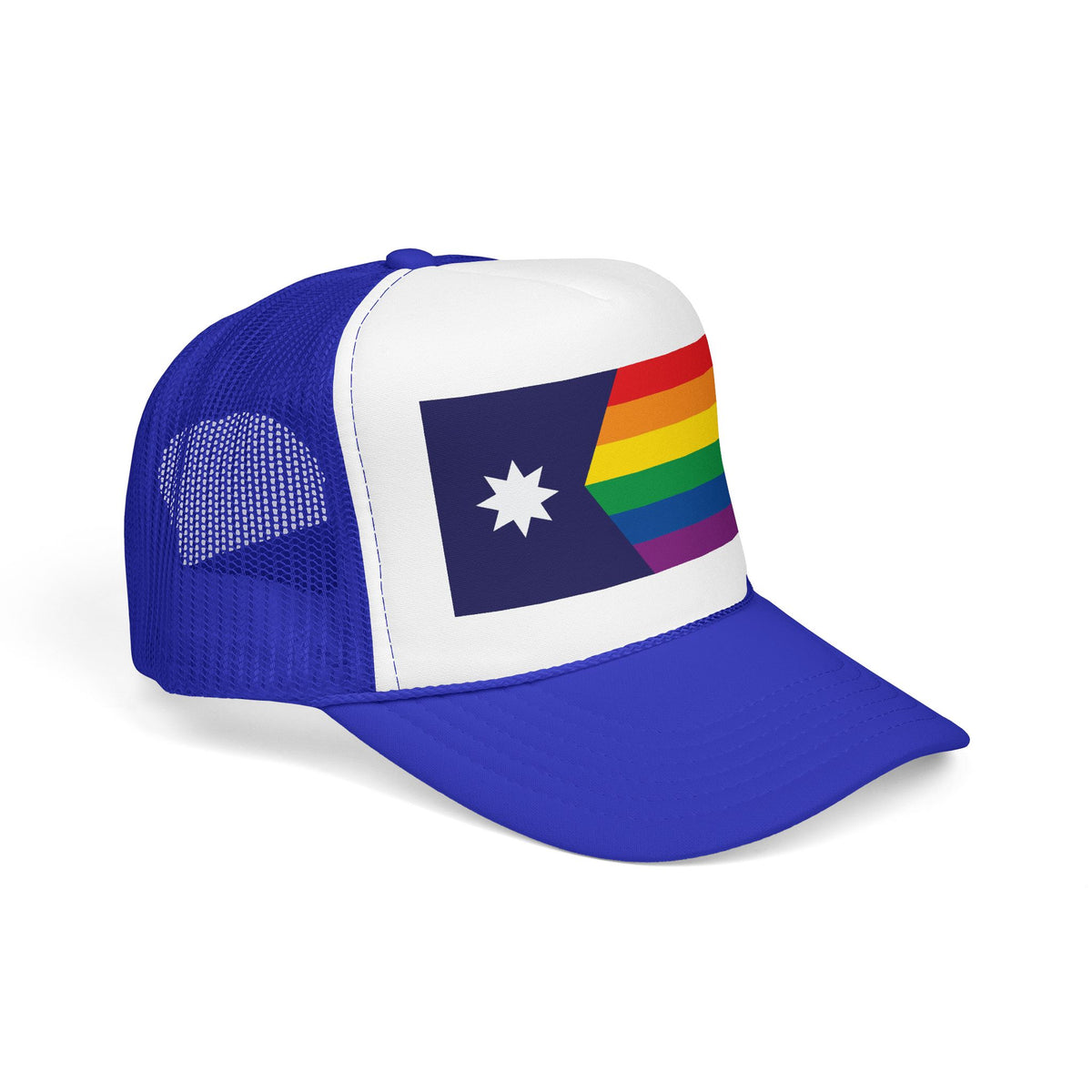 Minnesota Rainbow Pride Flag "UNITED" Printed Foam Trucker Hat, Several Color Options