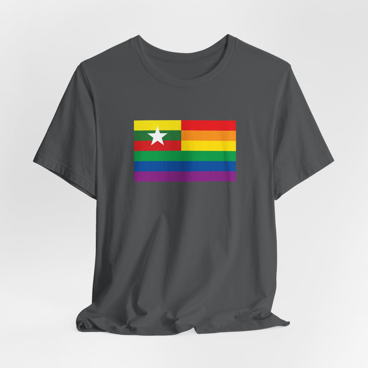 Myanmar Rainbow Pride Flag T-shirt, Several Color Options