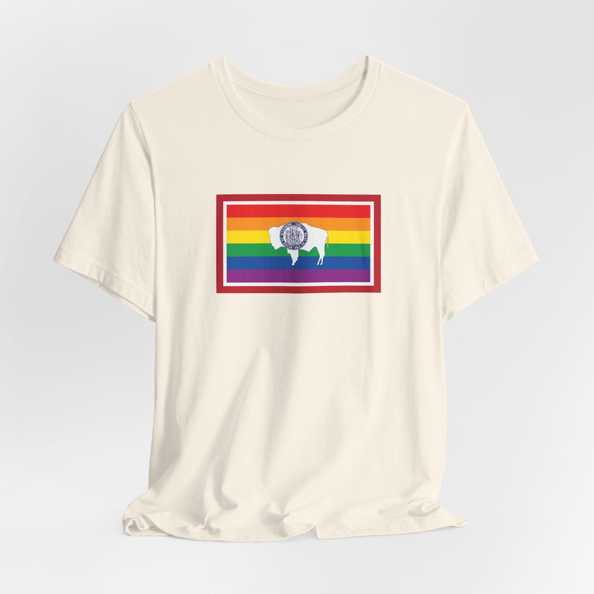Wyoming Rainbow Pride Flag T-shirt, Several Color Options