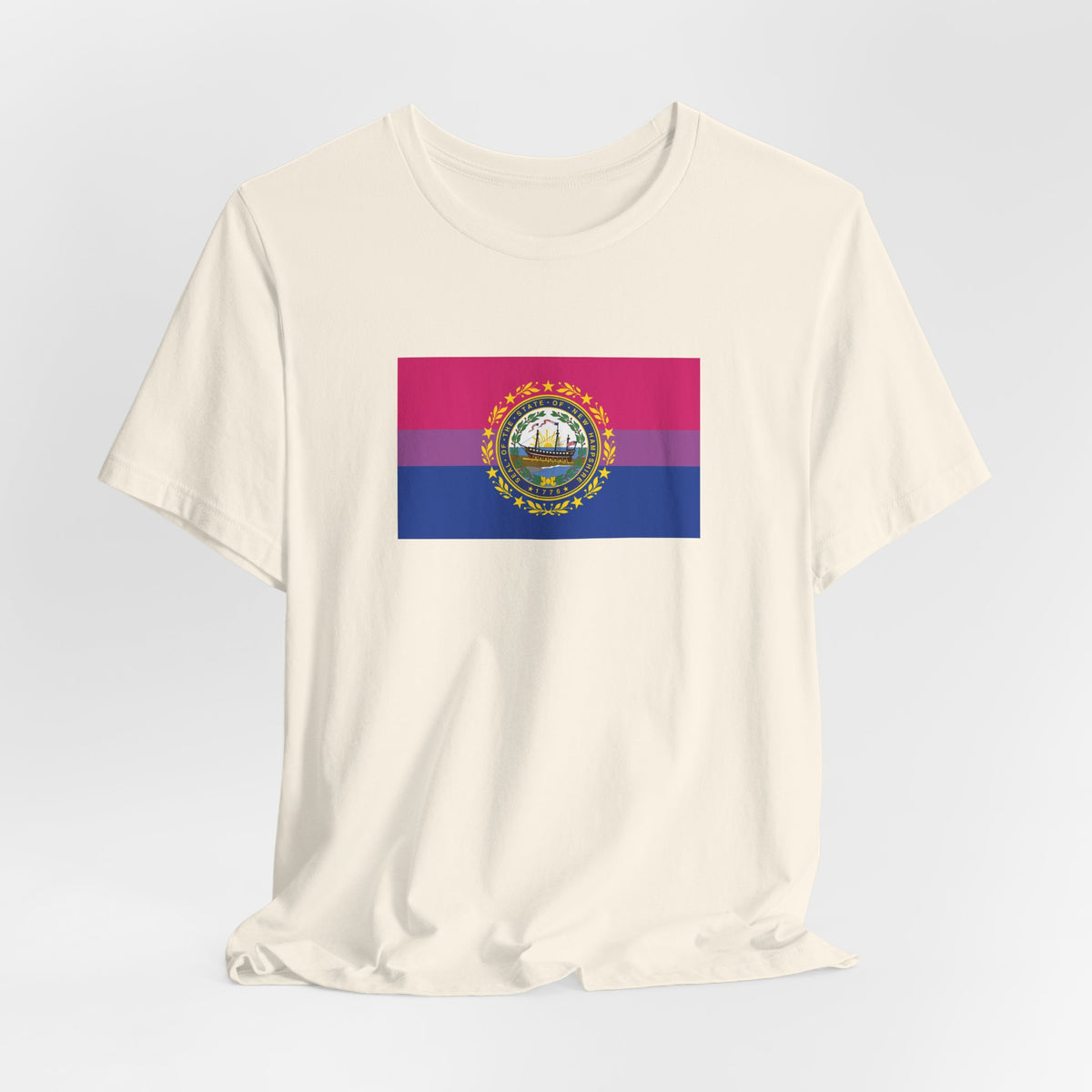 New Hampshire Bisexual Pride Flag T-shirt, Several Color Options