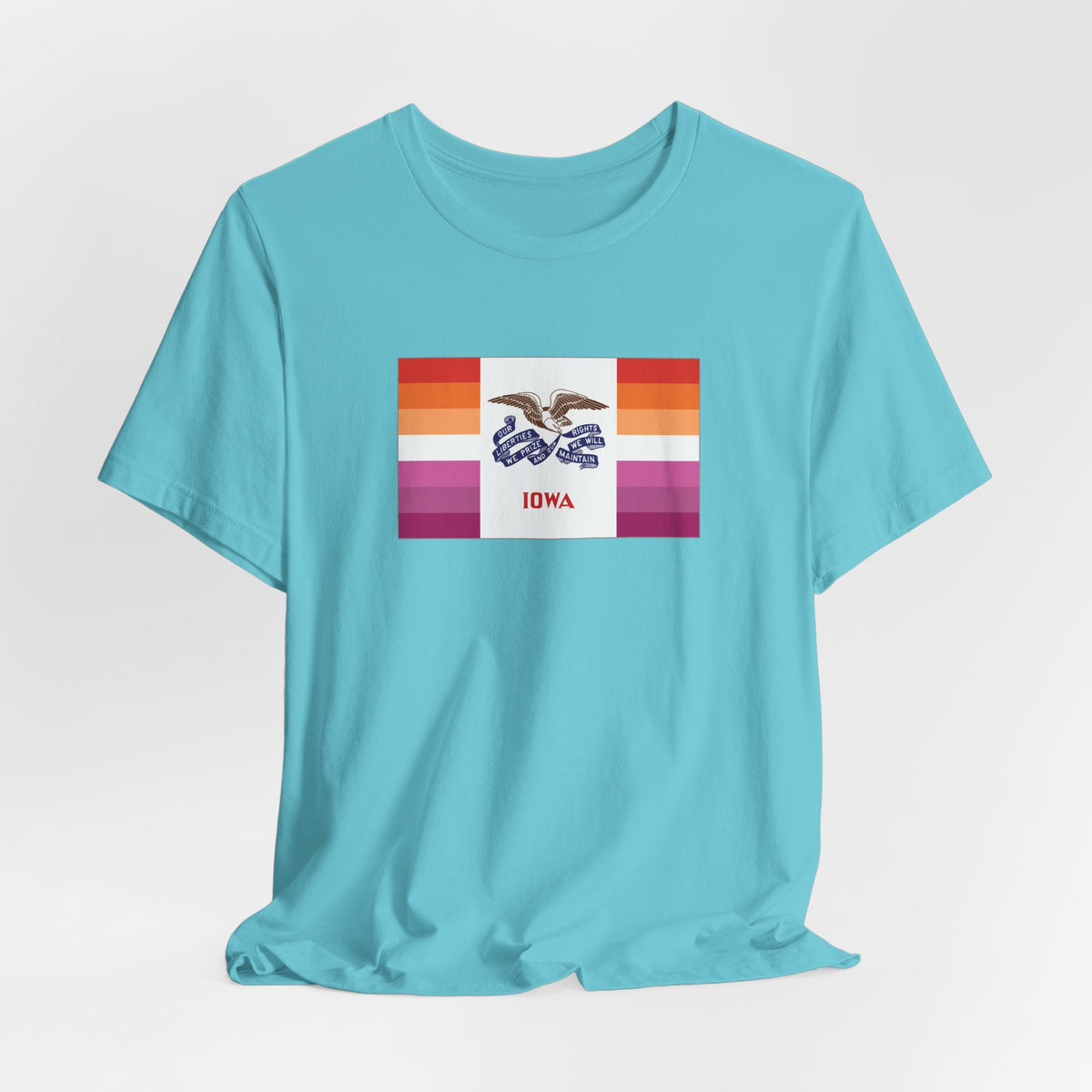 Iowa Lesbian Pride Flag T-shirt, Several Color Options