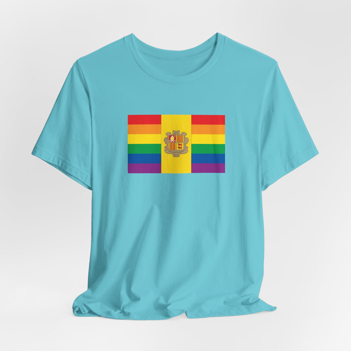 Andorra Rainbow Pride Flag T-shirt, Several Color Options