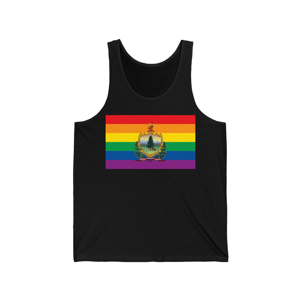 Vermont Rainbow Pride Flag Jersey Tank