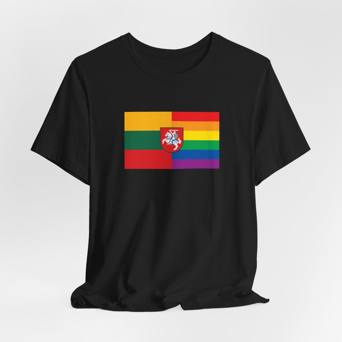 Lithuania Rainbow Pride Flag T-shirt, Several Color Options