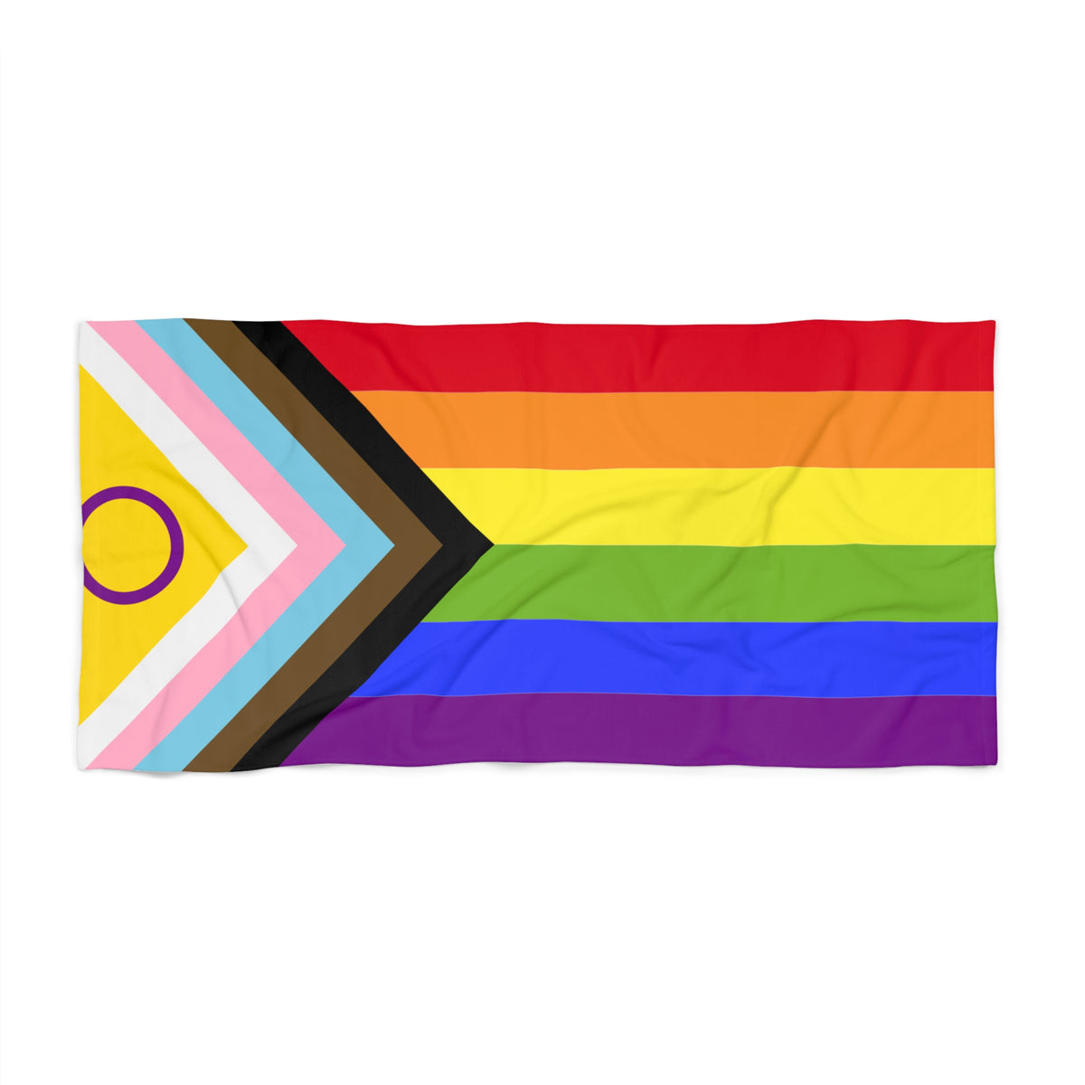 Intersex-Inclusive Progress Pride Flag Beach Towel