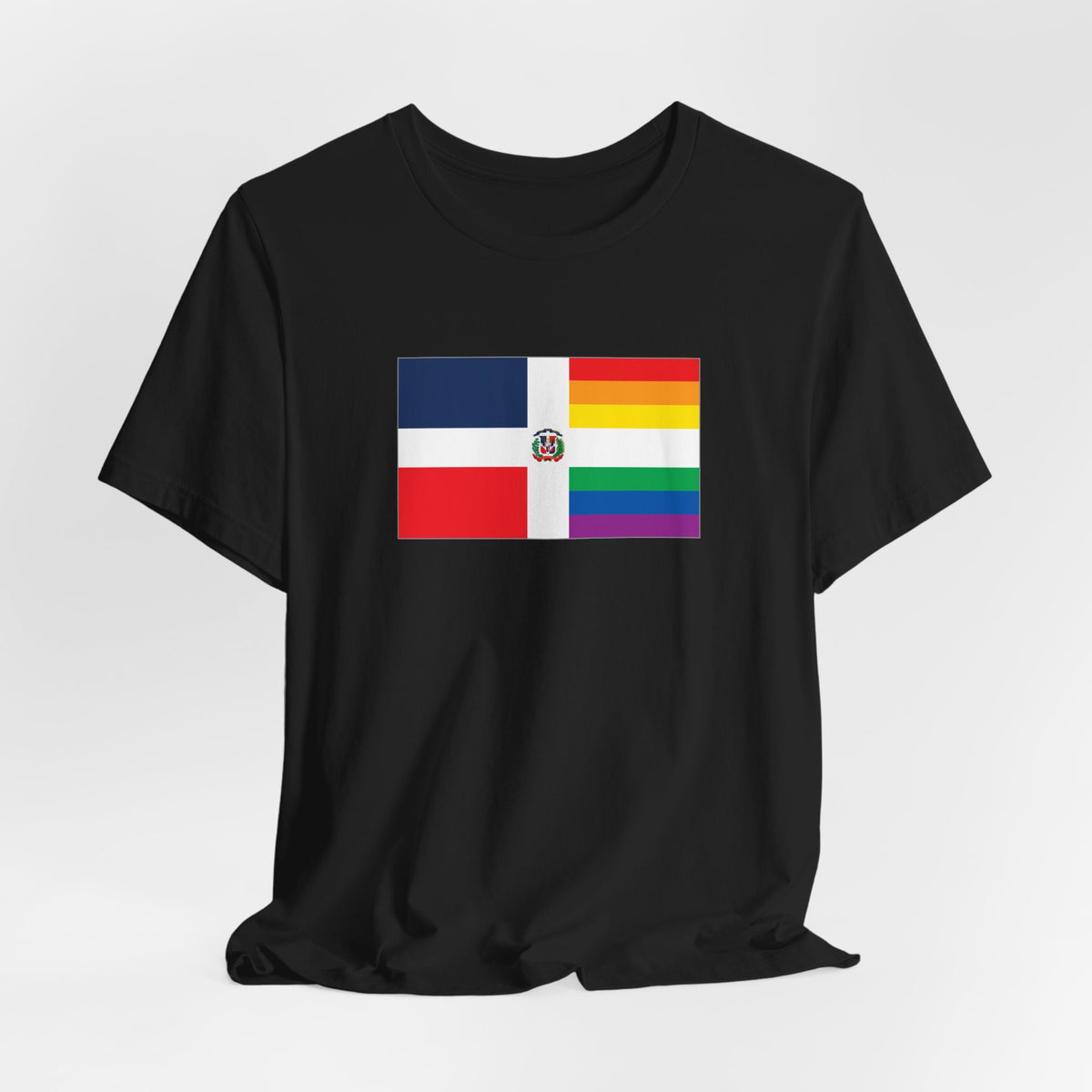 Dominican Republic Rainbow Pride Flag T-shirt, Several Color Options